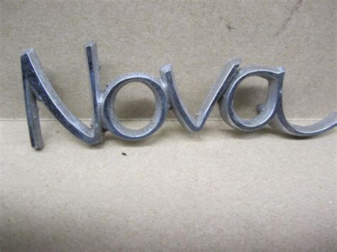 Buy CHEVY CHEVROLET NOVA EMBLEM ORNAMENT " nova " METAL CHROME in ...