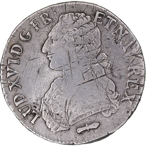 Coin France Louis Xvi Ecu Aux Branches D Olivier Perpignan