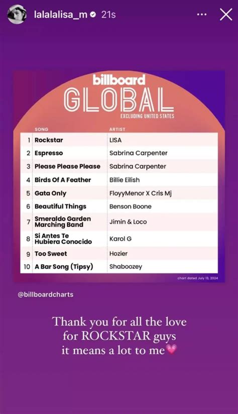 LISA S ROCKSTAR Soars Past LALISA MONEY Conquers Billboard Hot 100