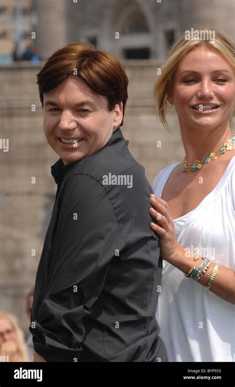 Mike Myers Cameron Diaz Shrek The Third Photocall Held At Tower Bridge