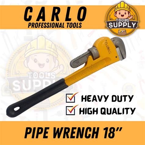 T S Carlo Pipe Wrench 18 Pipe Spanner Stillson Wrench Adjustable Yabe