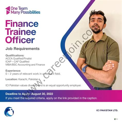 ici pakistan limited jobs finance trainee officer fto