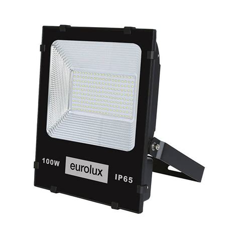 Eurolux 100w Led Floodlight 6500k Black Hardware Connection