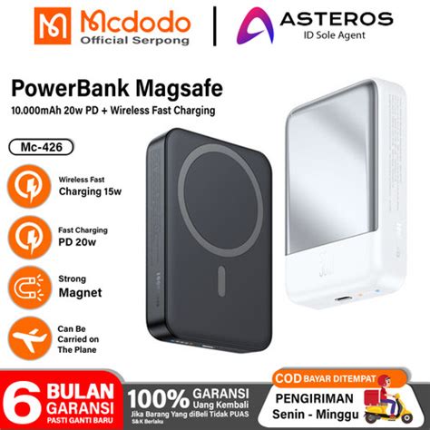 Jual MCDODO PowerBank Magsafe Wireless Fast Charging PD 20w 10000mAh Mc