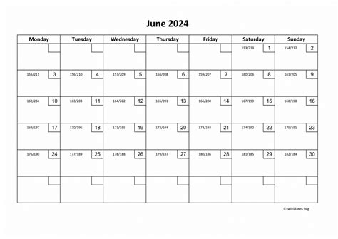 Calendar June 2024 United Kingdom