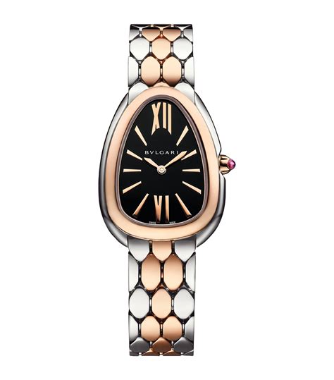 Bvlgari Stainless Steel and Rose Gold Serpenti Seduttori Watch 33mm ...