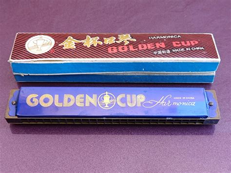golden cup harmonica   china vintage harmonica  original