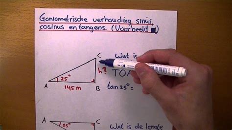 StudySkills Nl Voorbeeld Goniometrische Verhoudingen Sinus Cosinus