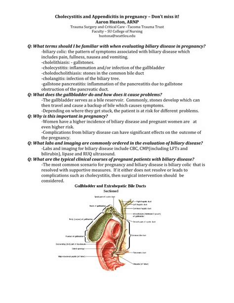 Pdf Cholecystitis And Appendicitis In Pregnancy Dont Miss Itschd Ws