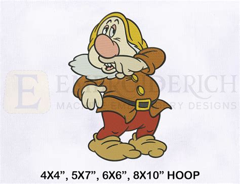 Seven Dwarfs Embroidery Designs Bundle 4 Sizes Emb Designs Etsy