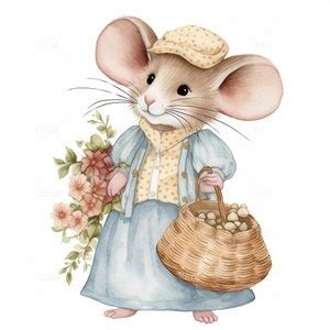 Cute Mouse Clipart 8 High Quality JPG, Digital Download, Card Making ...