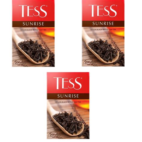 Tess Чай черный Sunrise, 200 гр, 3 уп. - купить с доставкой по выгодным ...
