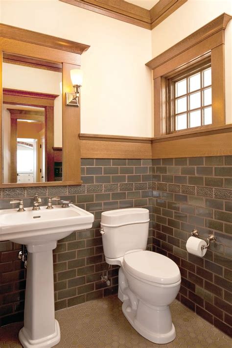 Powder Rooms Half Baths Designed For The Bungalow Era Craftsman