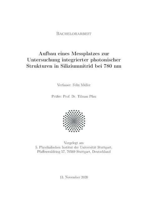 Pdf Aufbau Eines Messplatzes Zur Untersuchung Integrierter