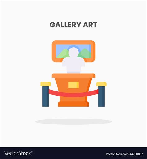 Gallery Art Flat Icon Royalty Free Vector Image