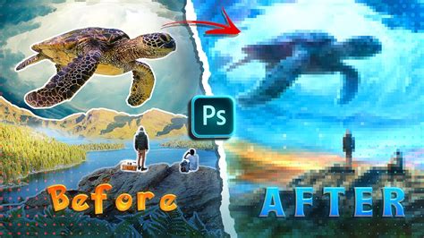 Giant Turtle Photo Manipulation Tutorial Speed Art Youtube