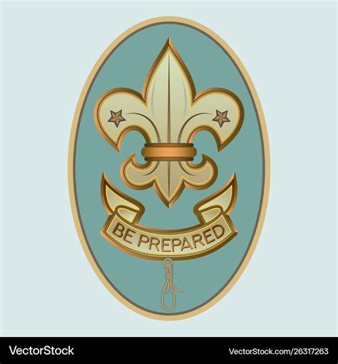 Scout Sign Be Prepared Royalty Free Vector Image