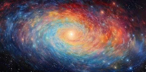 Premium AI Image | Spiral Galaxy Big Sky Painting Spiritual Dimensions ...