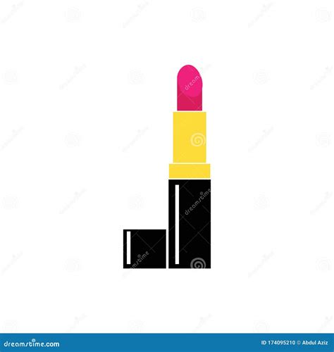 Lipstick Illustration Logo Vector Design Stock Vector Illustration Of