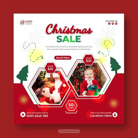 Premium Vector Modern Stylish Christmas Fashion Sale Instagram Post Feed