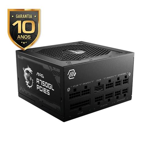 Oferta Fonte W Msi Mag A Gl Plus Gold Modular Preto Por R