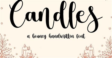 Candles, Fonts - Envato Elements