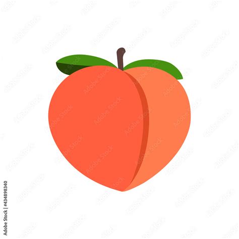 Peach Fruit Emoji Vector Stock Vector Adobe Stock