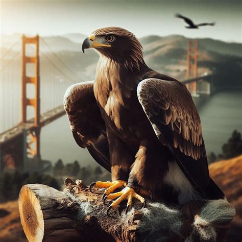 Premium Photo A Majestic Eagle In Nature Background Ai Generated