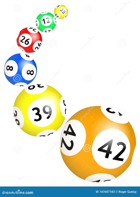 Boules De Loto Sur Un Fond Blanc Illustration Stock Illustration Du