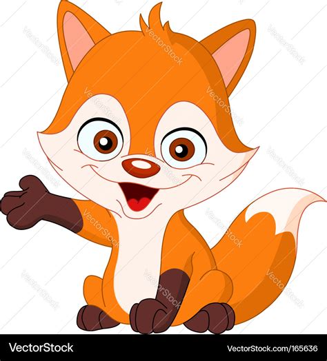 Baby Fox Royalty Free Vector Image Vectorstock