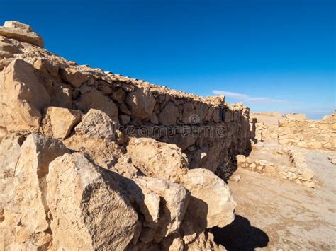 Storage Rooms Ruins At Masada Fortress Israel Stock Image Image Of