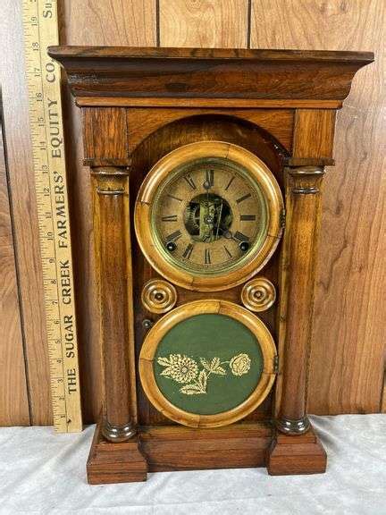Ingraham 8 Day Rosewood Mantel Clock Circ 1870 Kaufman Realty
