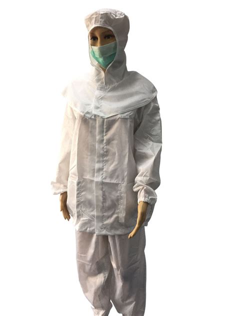 Cleanroom Esd Safe Clothing Polyester Anti Static Jacket And Pants