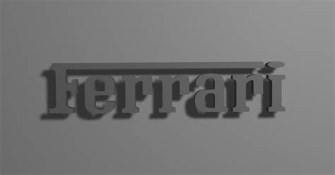 Ferrari Logo By Tubi Download Free Stl Model