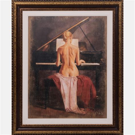 Tomasz Rut Nude Female Playing The Piano MutualArt