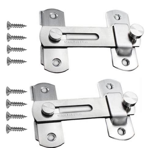 Buy ROZEKEAN Flip Barn Door Lock Latch 4 Inch Safety Gate Latch Sliding