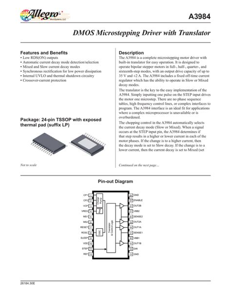 A3984 Datasheet Allegro Microsystems