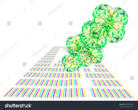 Evolving Plasma Balls Cmyk Pixel Pattern Stock Photo 356955305