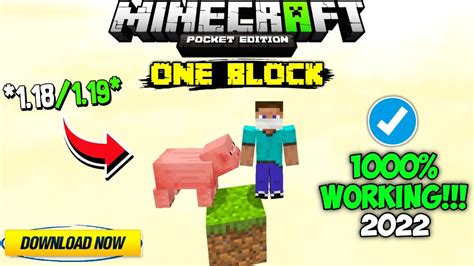 One Block In Minecraft Pe 1 18 1 19 One Block Map Mcpe Minecraft