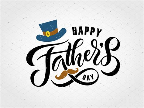 Happy Fathers Day Lettering Card Poster Templates Creative Market