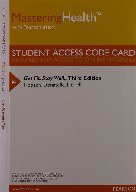 Mastering Health With Pearson EText ValuePack Access Card For Get