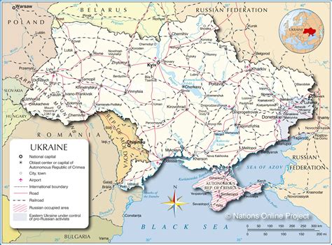 Political Map Of Ukraine Nations Online Project