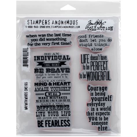 Tim Holtz Cling Stamps 7 X8 5 Way With Words Michaels