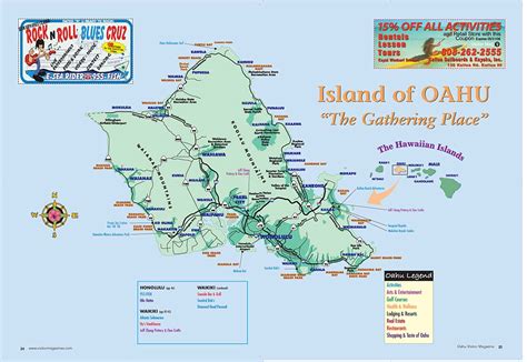 Oahu Guide Basic Map - Oahu • mappery