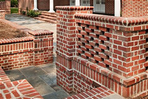 Perforated Brick Wall With Flemish Bond Pattern