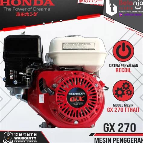 Jual Mesin Penggerak Honda Gx Thailand Hp Bensin Serbaguna Gx