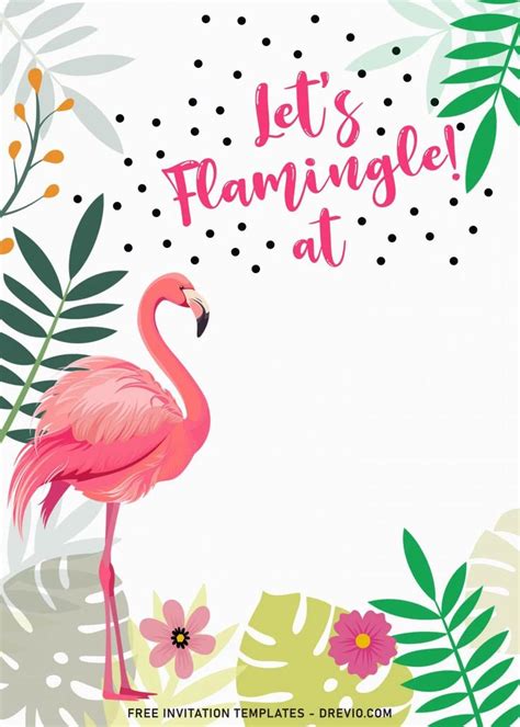 9 Flamingle Birthday Invitation Templates Flamingo Birthday Party