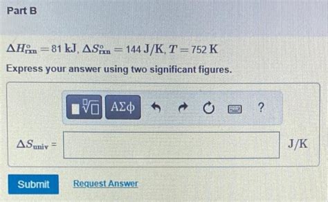 Solved Given The Following Values Of Δhrxn∘Δsrxn∘ And T