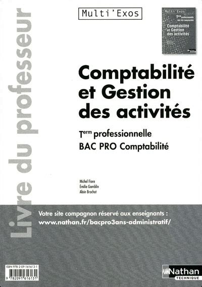 Comptabilité et gestion des activités Term pro Bac Pro Comptabilité