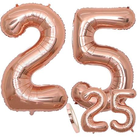 Ballon Gonflable Chiffre 25 Rose XL Env 72 Cm De Haut Ballon En